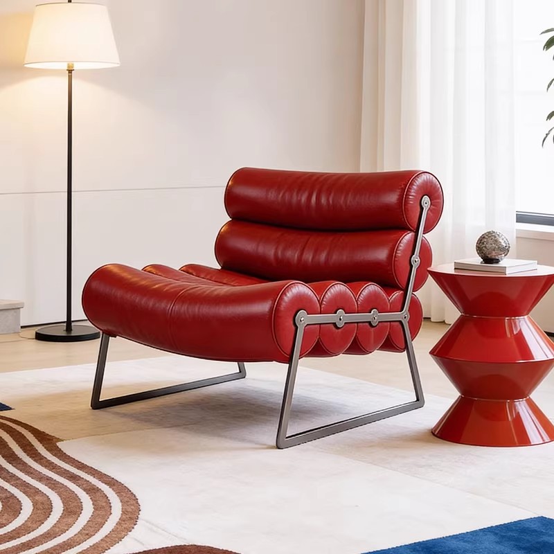 Furniture And Hardware Store - Итальянское минималистичное кресло на колесиках, бордовый