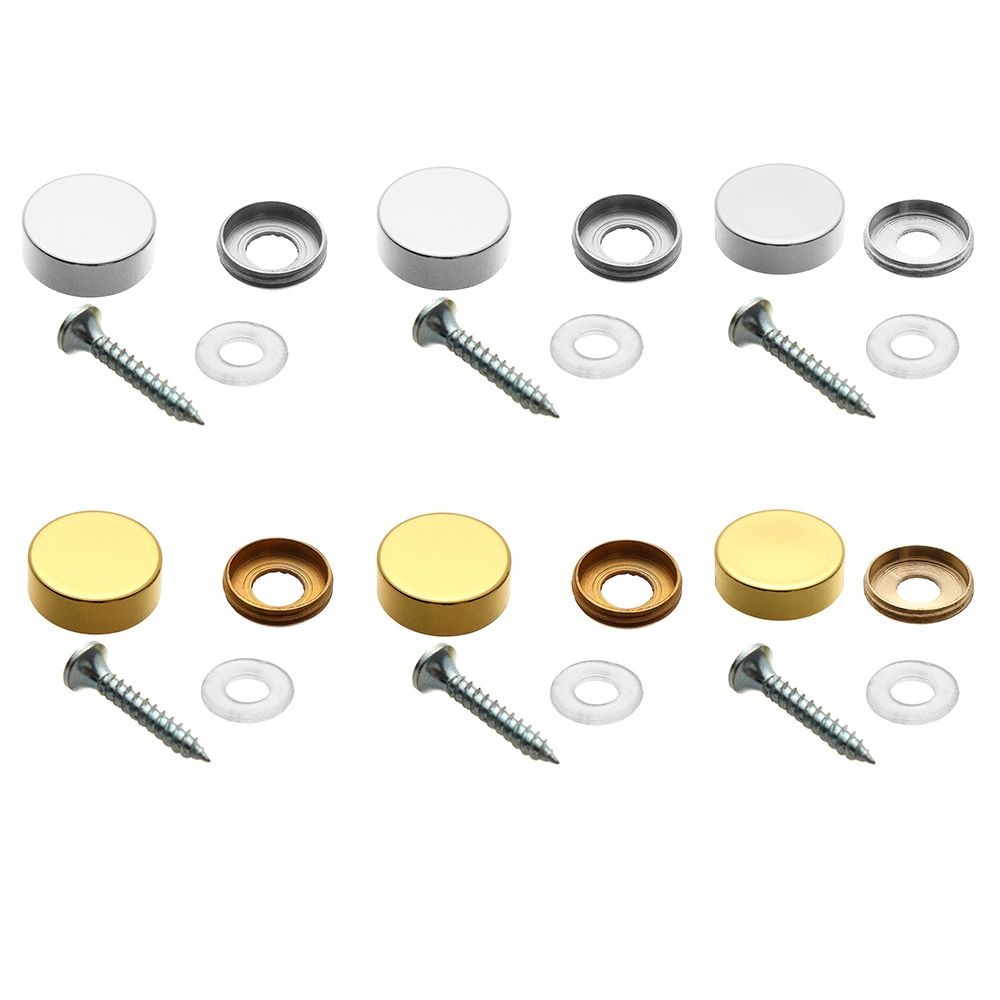 Furniture Hardware Covers - 4 комплекта зеркальных крепежных винтов декоративная