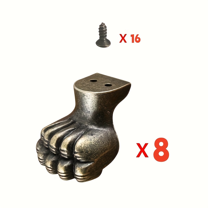 Furniture Hardware Wood - 8 шт. Антикварные латунные декоративные ножки-уголки
