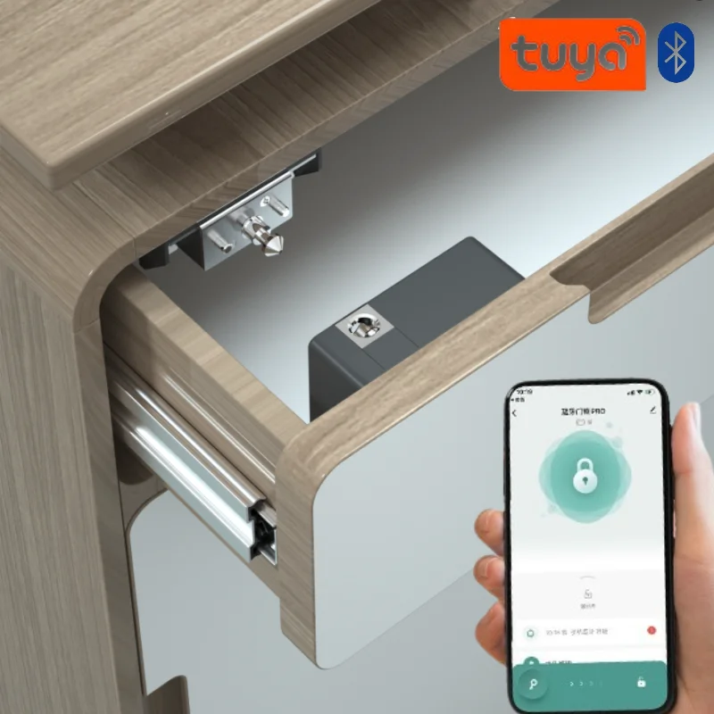 Furniture Hardware Latch - Умный дверной замок Tuya, невидимый электронный