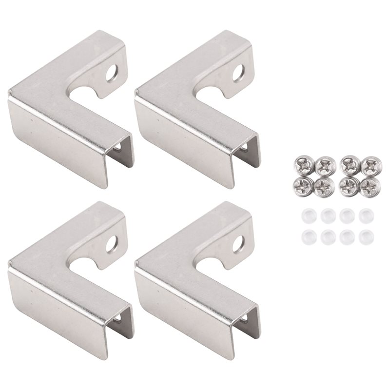 Furniture Hardware Paint - ABUI-4 шт. L-образные зажимы для стекла,